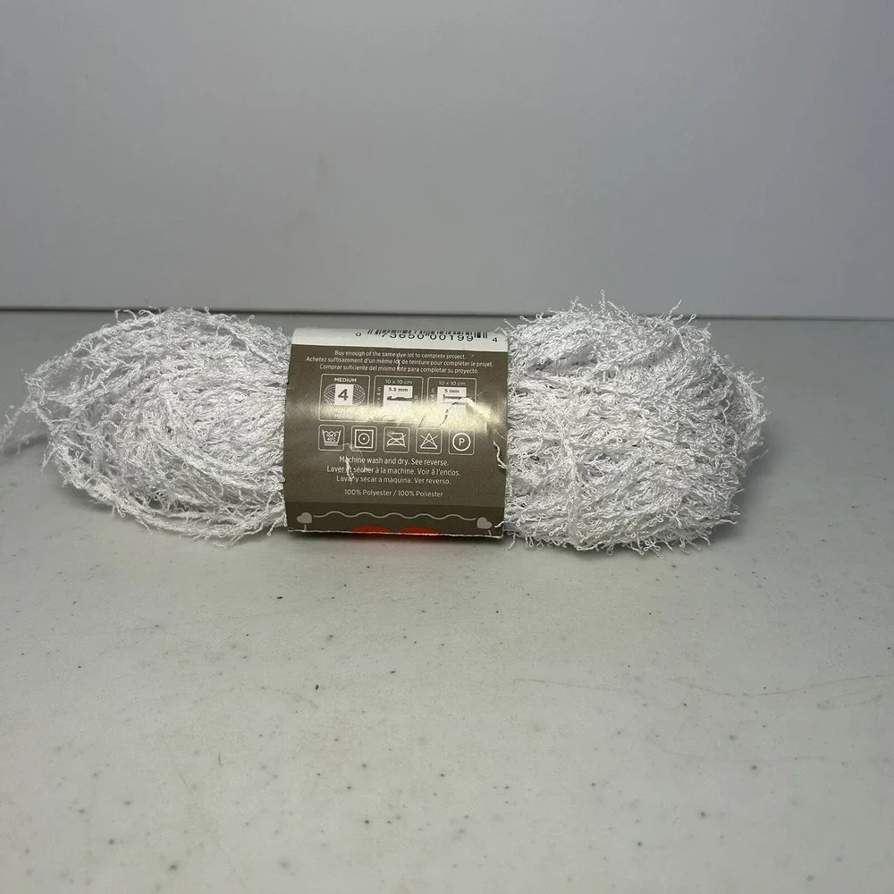 Red Heart Scrubby White Coconut 3.5oz 92yd‎ 100% Polyester Dishcloth New